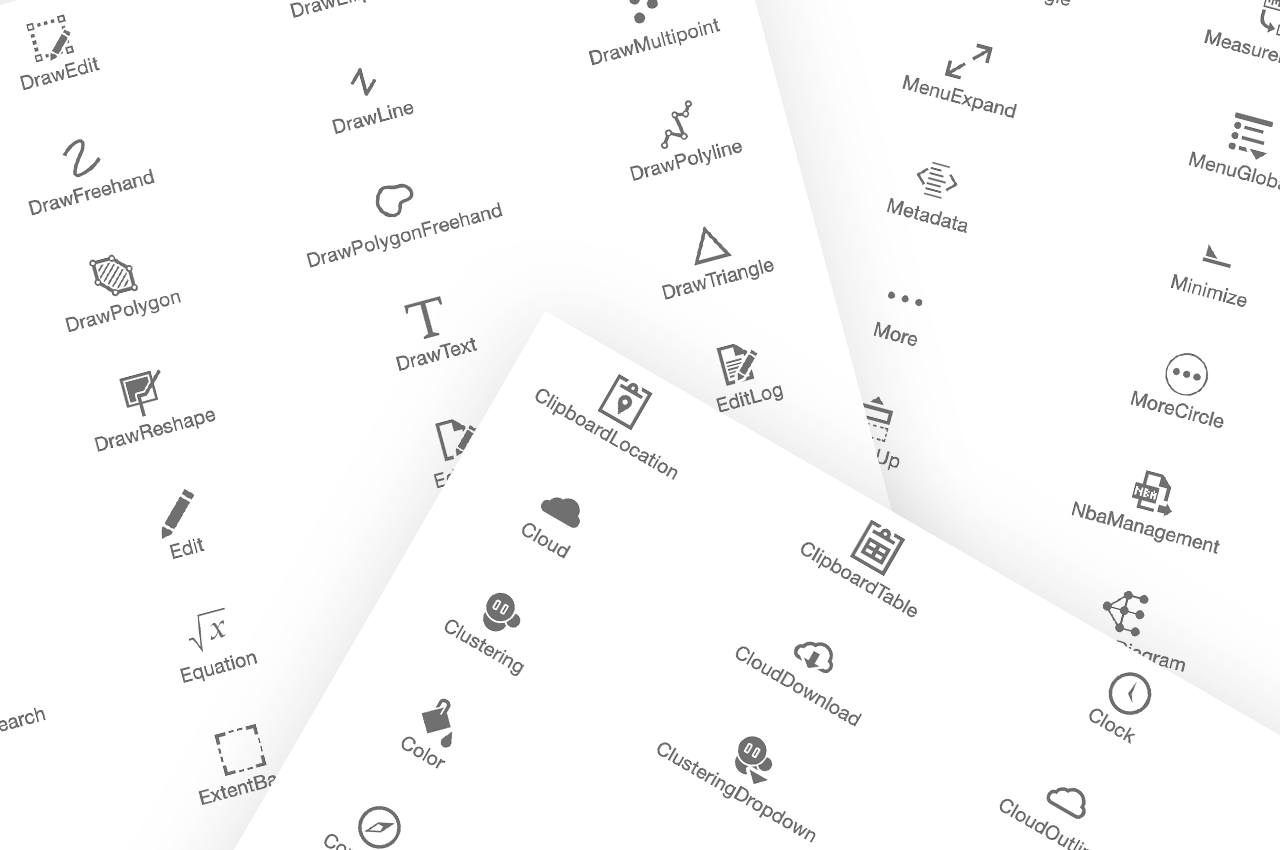 Layered sheets of icons